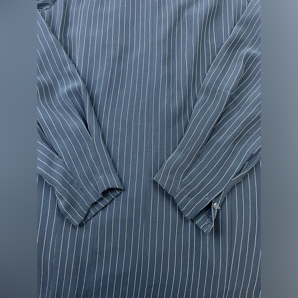 Tracy Mills Black Striped Dress N229-40 - Picture 6 of 11